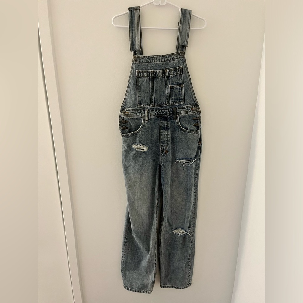 Free People Ksubi Light Wash Overalls